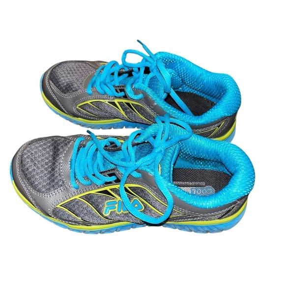 Fila cool Max memory foam sneakers gray green blue like new women’s 7 - Picture 3 of 5